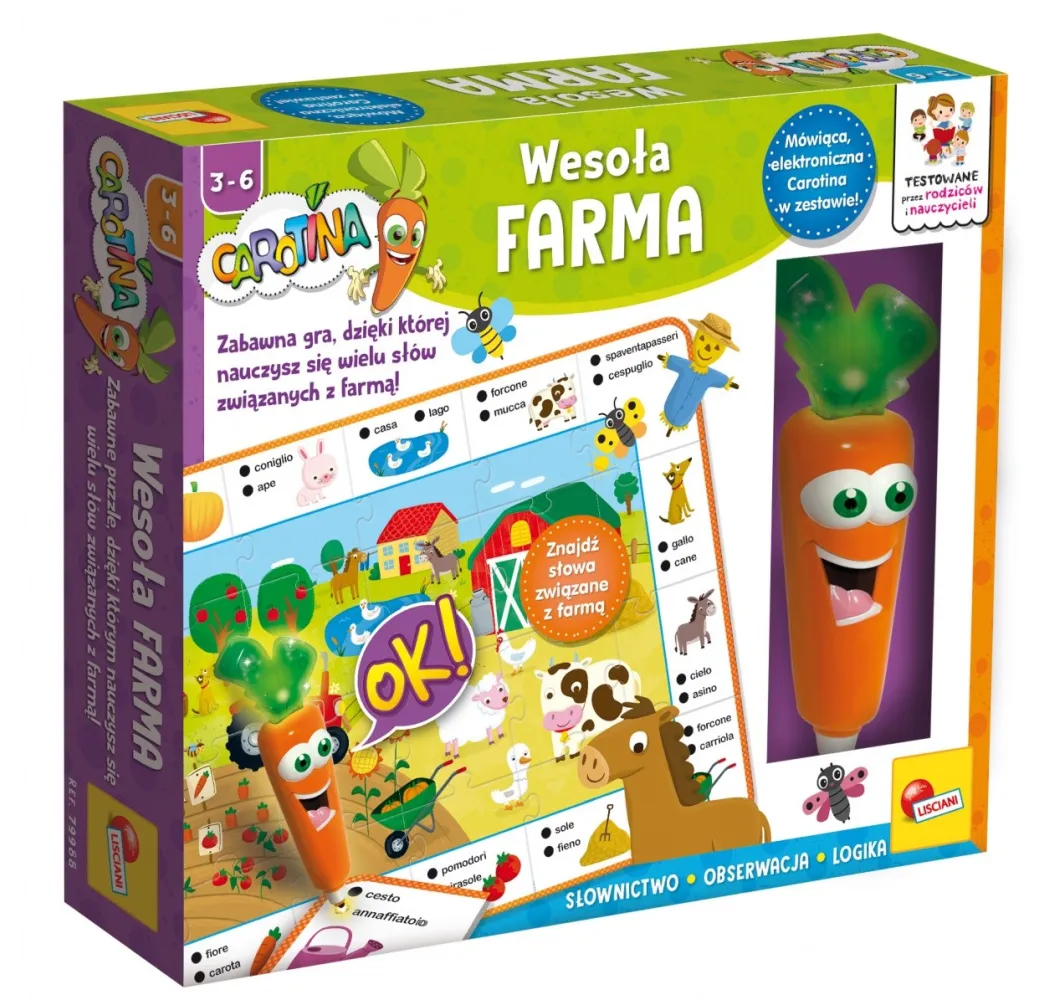 Carotina Wesoła farma zestaw edukacyjny Lisciani 3+