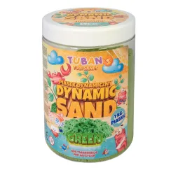 Tuban Piasek dynamiczny zielony 1kg – zabawka kreatywna dla dzieci