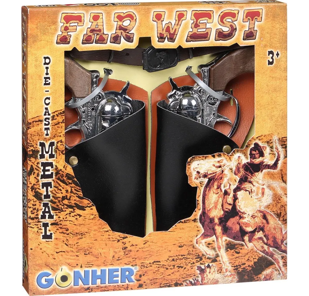 Pulio Zestaw kowbojski z rewolwerami dla chłopców 3+