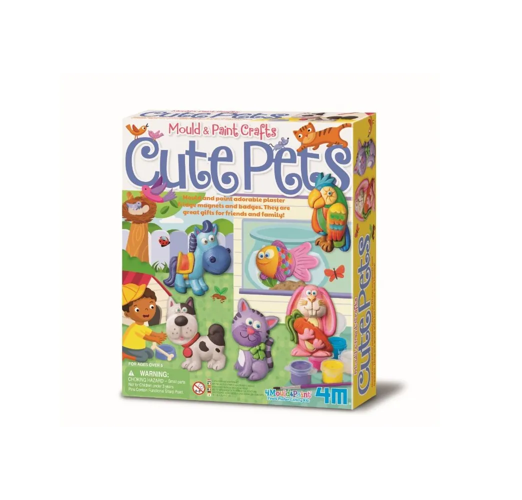 4m Odlewy Gipsowe słodkie zwierzaki – zestaw kreatywny dla dzieci