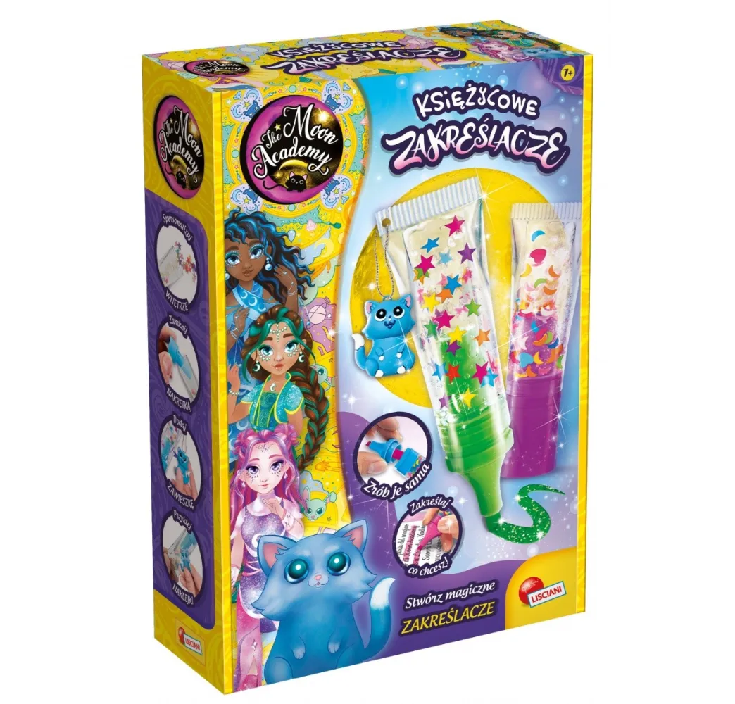 Moon Academy Księżycowe zakreślacze zestaw kreatywny Lisciani
