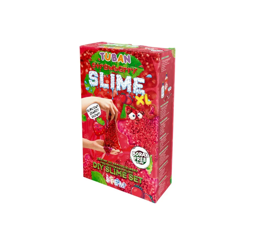Tuban Masa plastyczna super slime Truskawka zestaw kreatywny