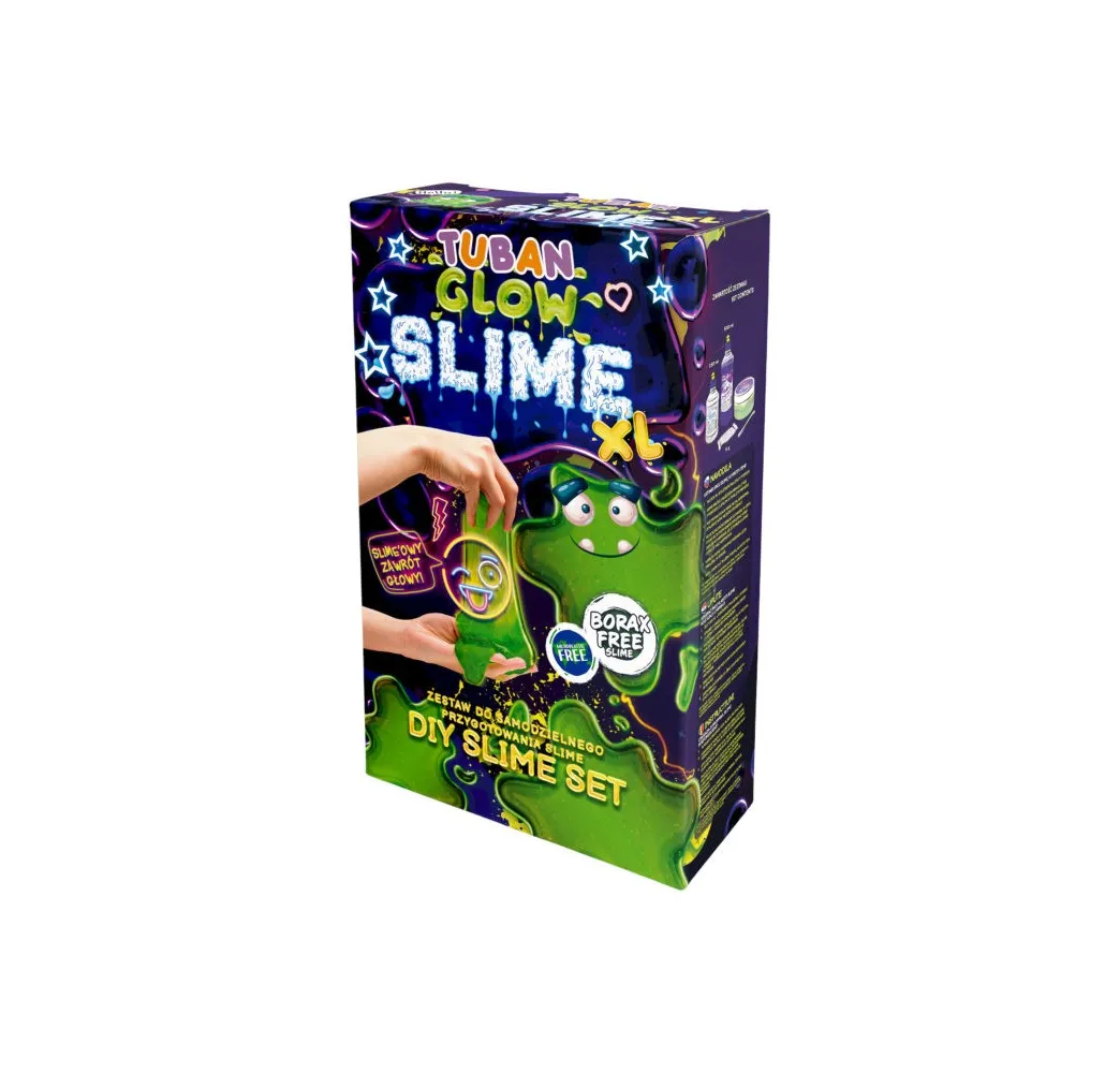 Tuban super slime Glow in the dark XL zestaw kreatywny dla dzieci