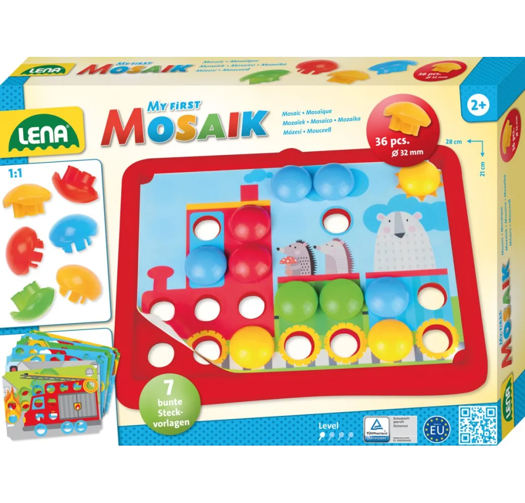 Lena Moja pierwsza mozaika Pojazdy – zabawka kreatywna 2+