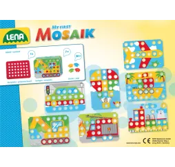 Lena Moja pierwsza mozaika Pojazdy – zabawka kreatywna 2+
