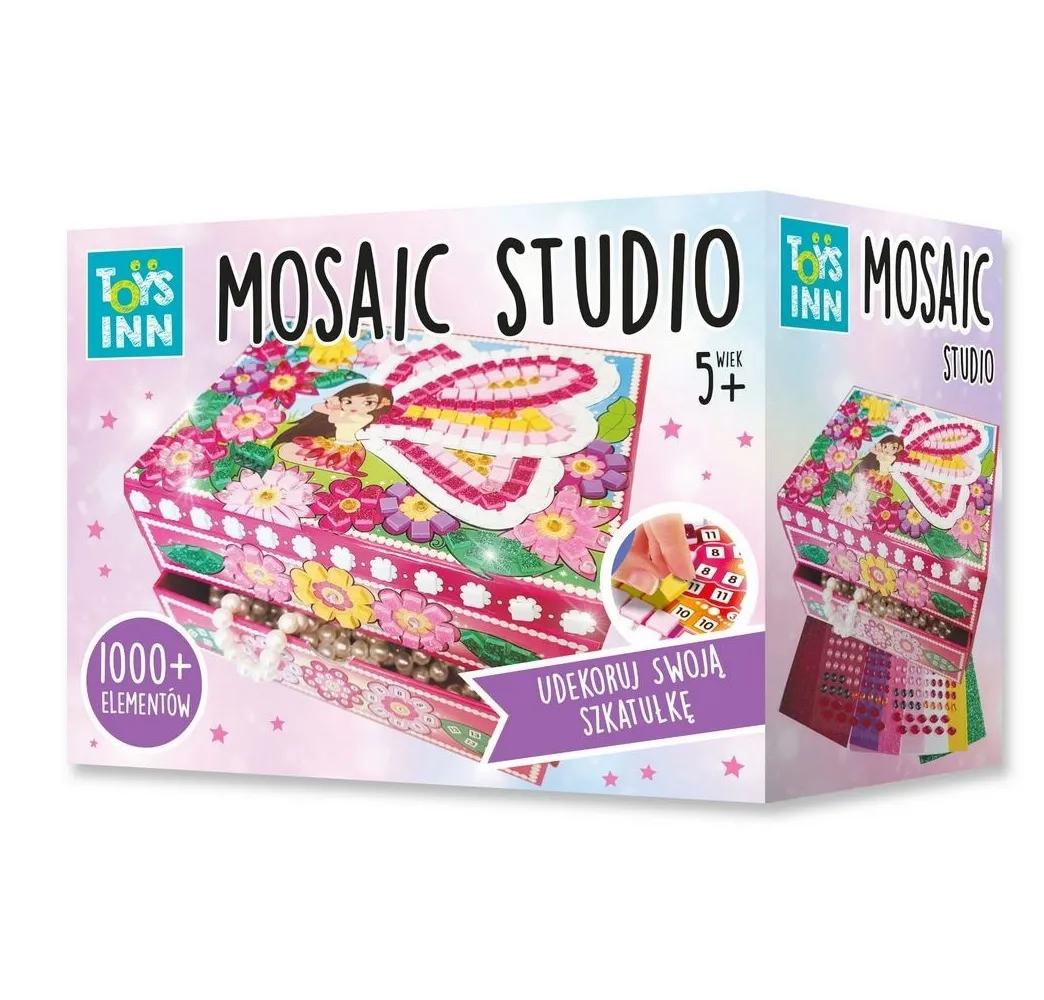 Stnux Szkatułka Mozaika Wróżka zestaw kreatywny dla dziewczynek