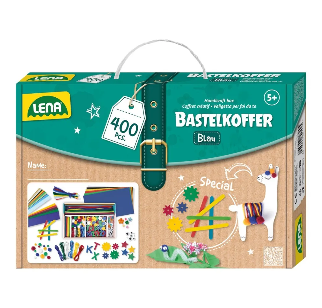 Lena zestaw rękodzieło 400 el. niebieski – zabawki kreatywne