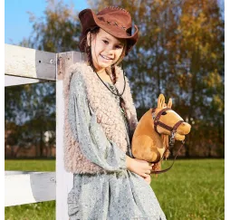 Koń na kiju Hobby Horse HOPPIHORSE A4 brązowy – Tootiny Pluszak