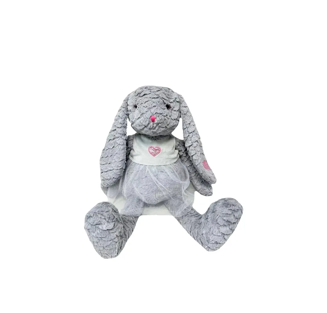 Tulilo Króliczka Rózia 32 cm – szara maskotka przytulanka