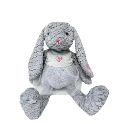 Tulilo Króliczka Rózia 32 cm – szara maskotka przytulanka