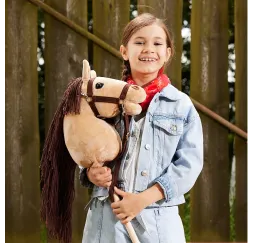 Tootiny Hobby Horse beżowy – pluszak na kiju A3