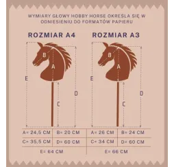 Tootiny HOPPIHORSE A4 beżowy koń na kiju 3+
