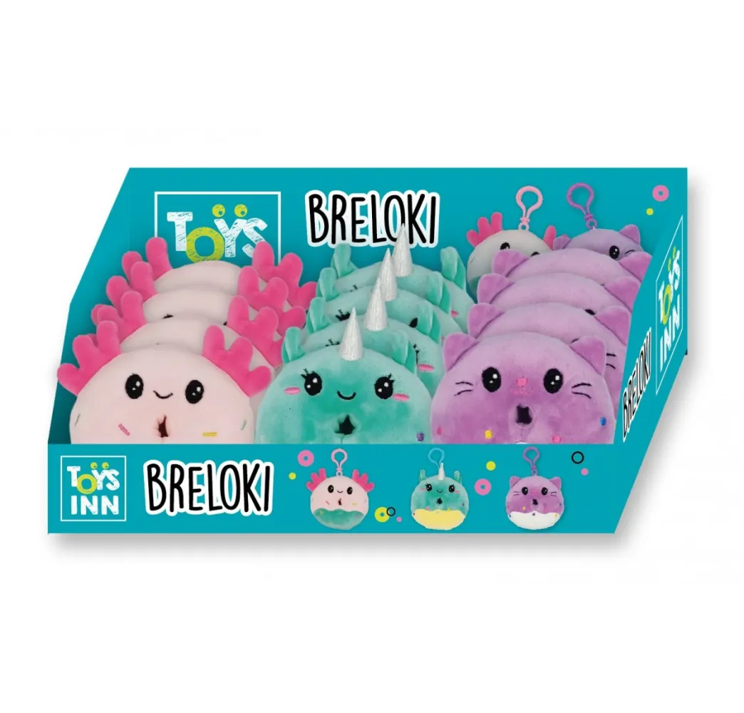 Stnux Brelok Donut pluszowy – maskotki do plecaka 3+