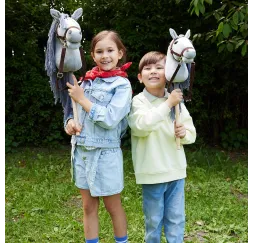 Hobby Horse HOPPIHORSE szary na kiju Tootiny