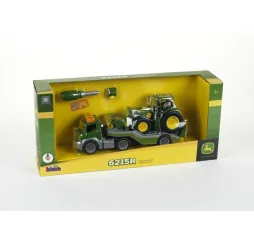 Klein Traktor John Deere do skręcania z lawetą dla 3-latka