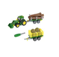 Klein Traktor John Deere do skręcania z przyczepami modelarz