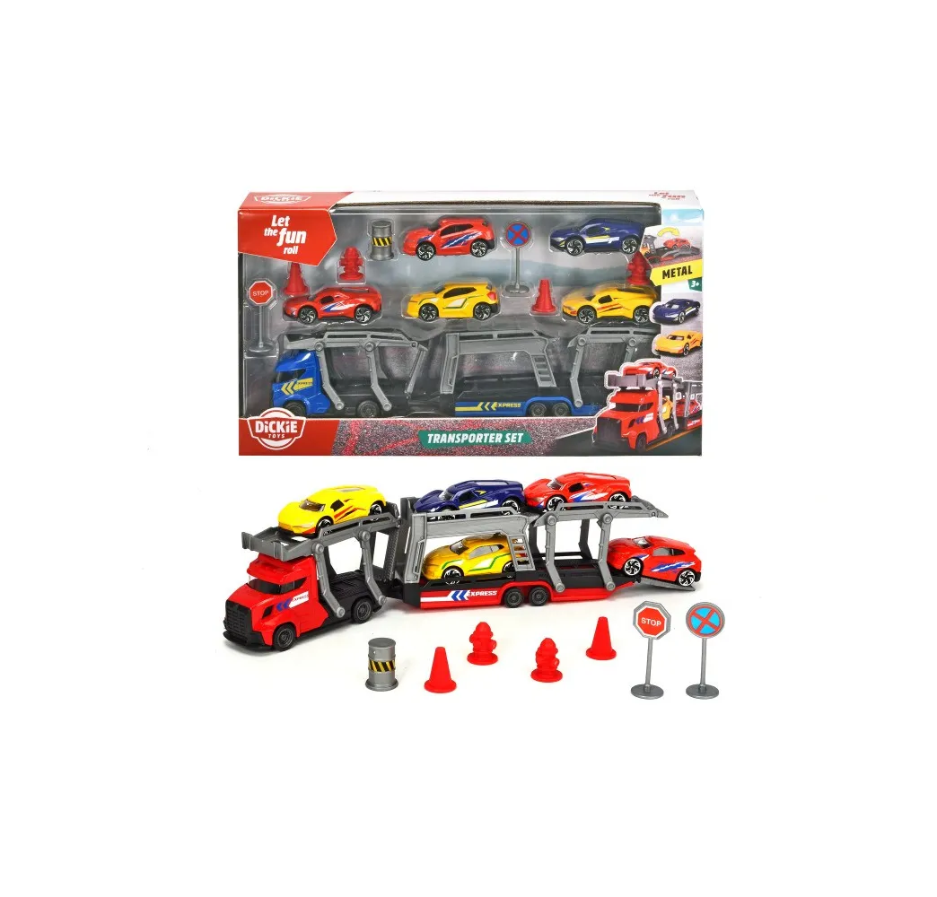 Dickie City zestaw z lawetą i autami dla dzieci 3+