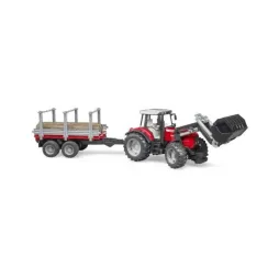 Bruder Traktor Massey Ferguson z przyczepą – pojazdy dla dzieci