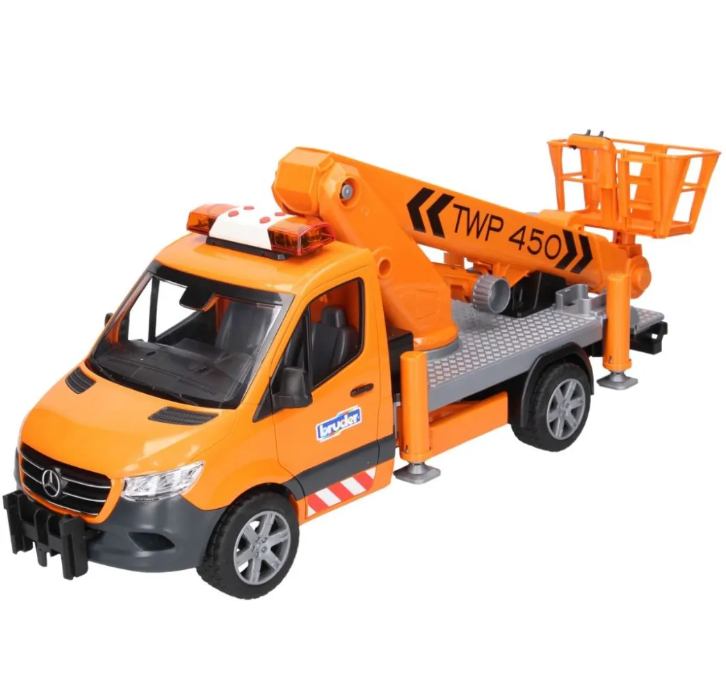 Bruder Mercedes Sprinter z podnośnikiem – pojazd budowlany 4+