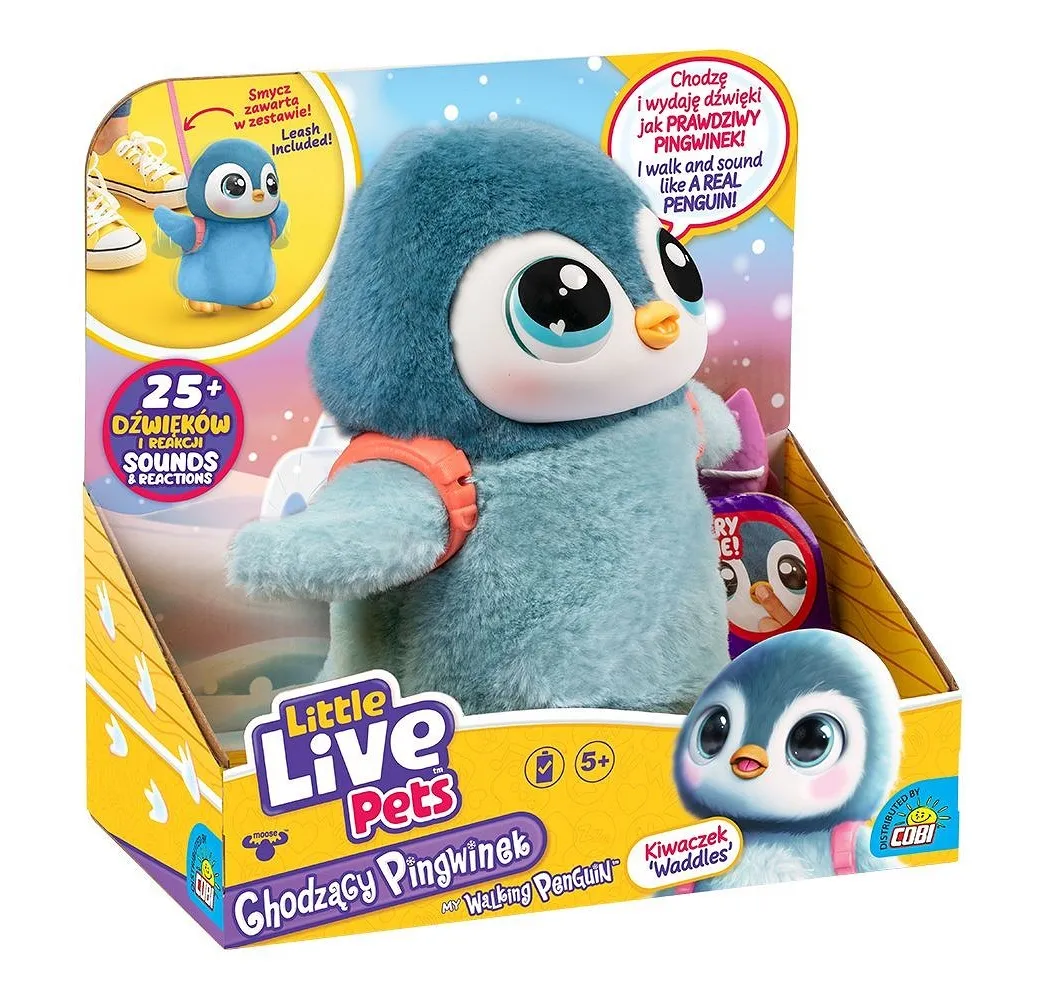 Chodzący pingwinek Little Live Pets – maskotka Cobi 5+