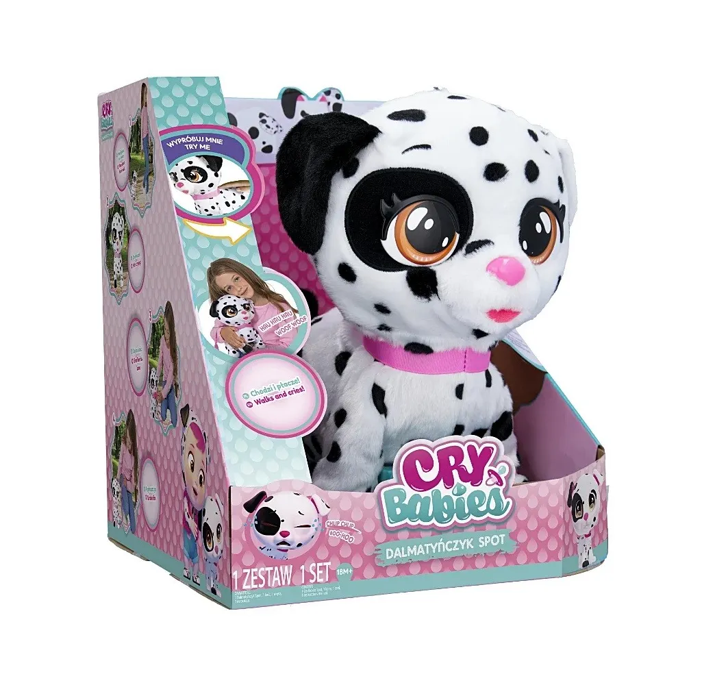 Interaktywna maskotka Cry Babies Spot piesek Epee 18m+