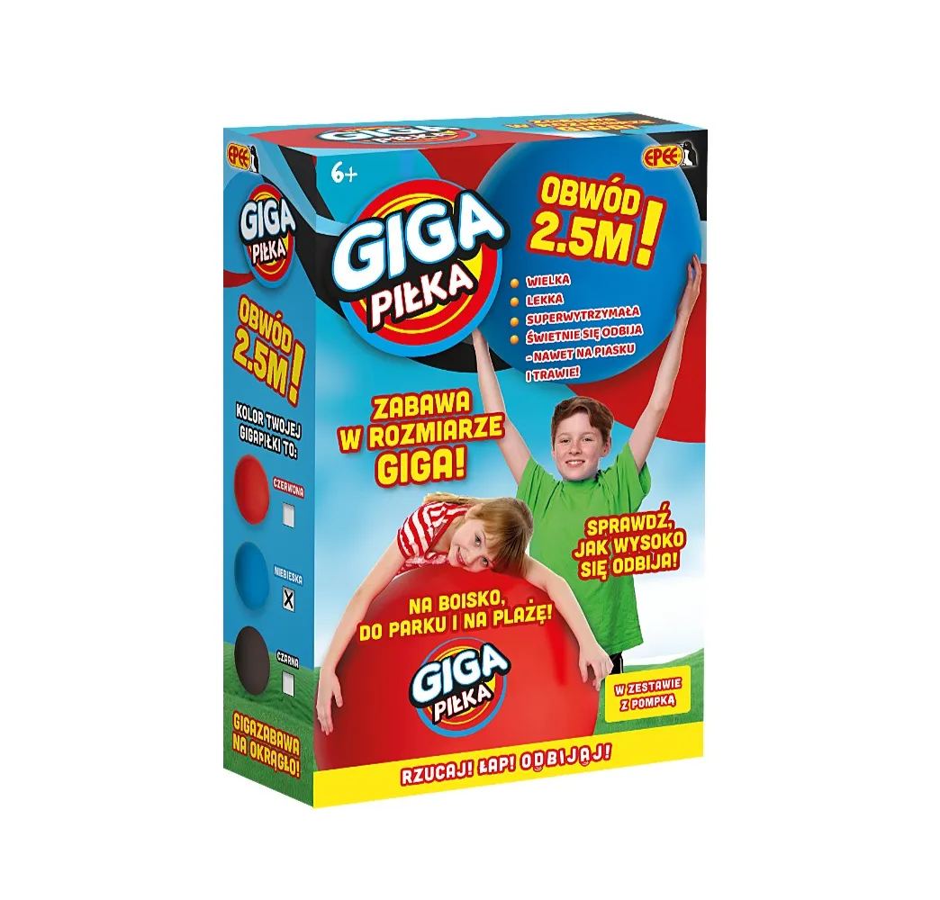 Epee Giga Piłka Czarna – zabawka sportowa dla dzieci 6+