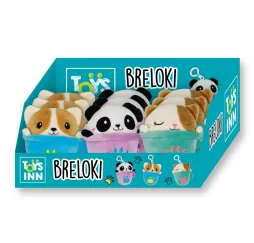 Stnux Brelok pluszowy kubek zwierzątko – maskotki 9 szt. display