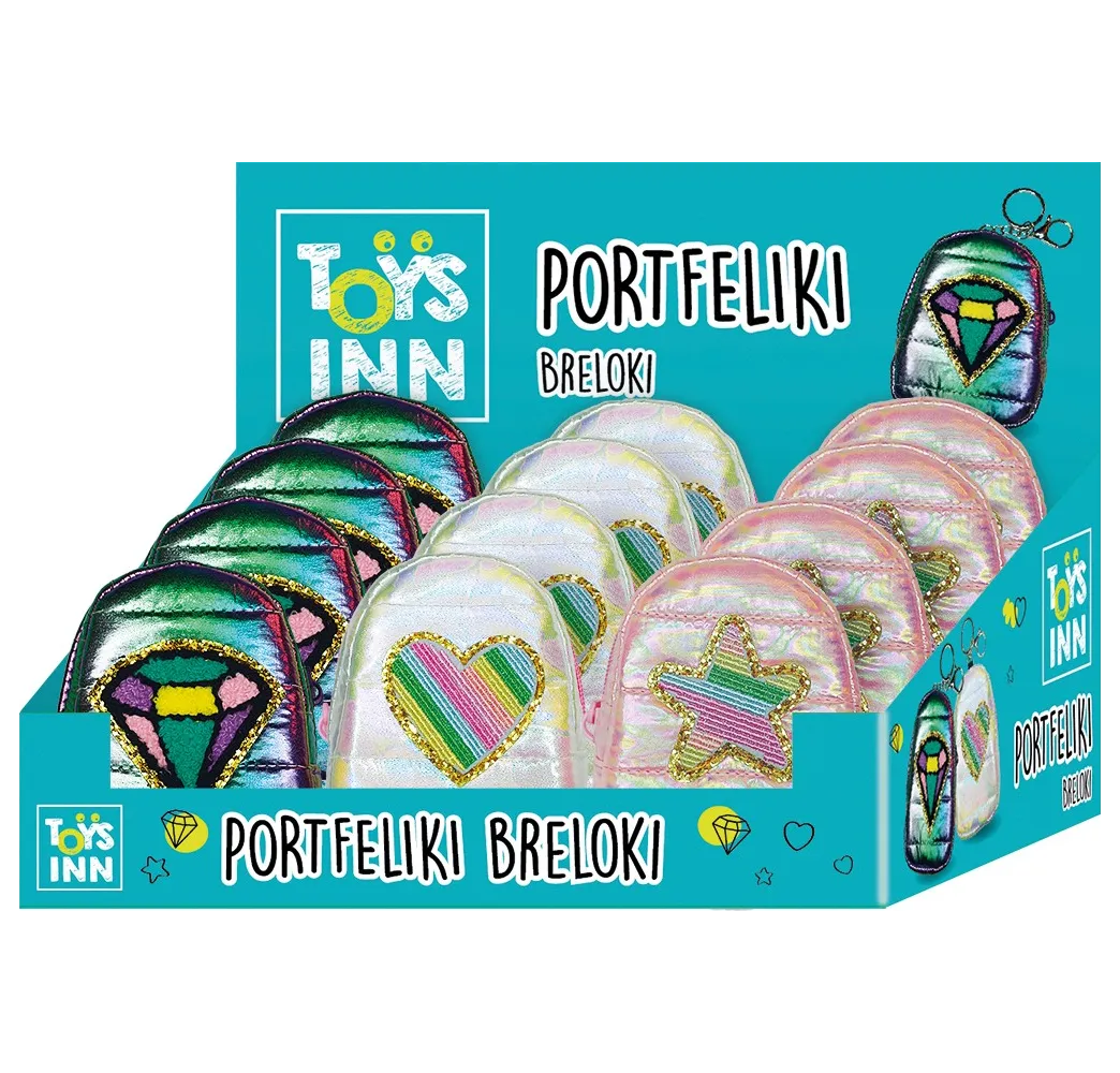 Stnux Portfelik Puffy 12 sztuk – kolorowe portfele dla dziewczynek