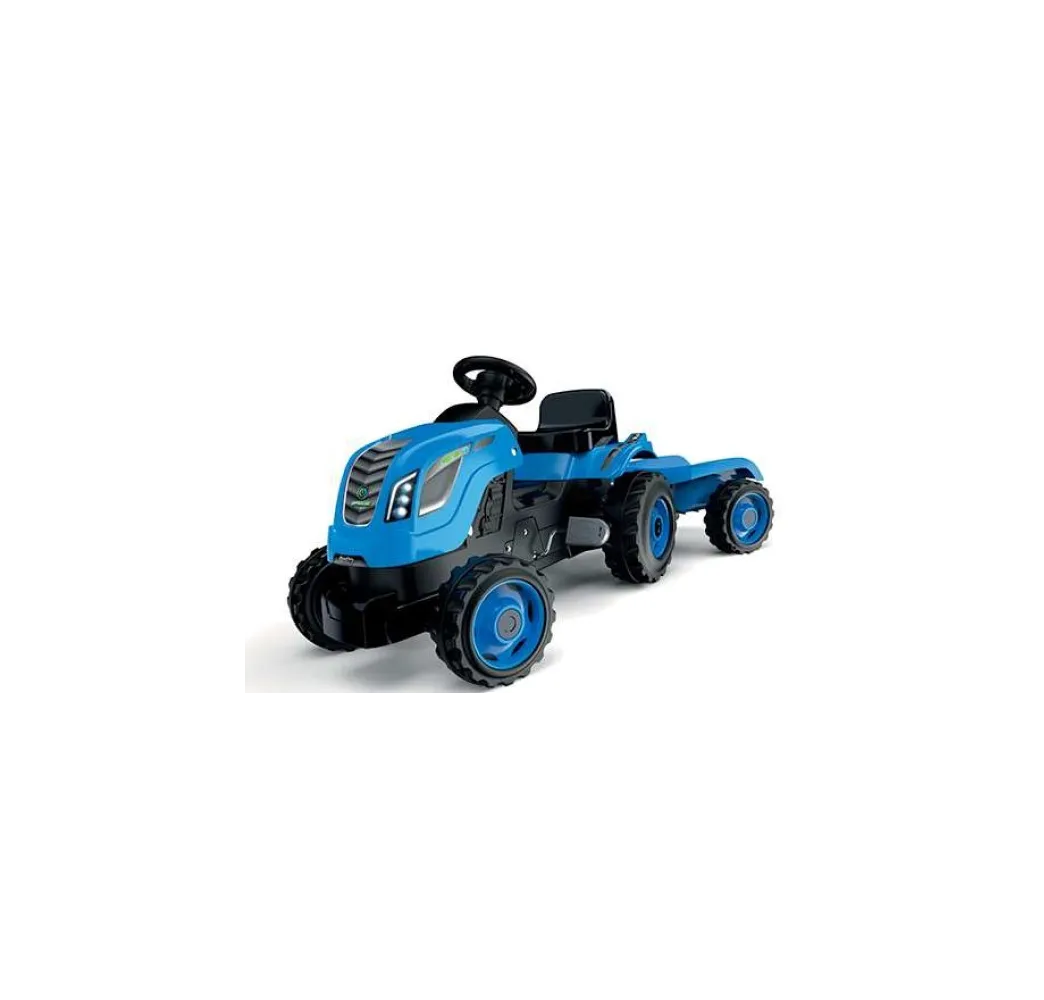 Smoby Traktor XL Niebieski – pojazd dla dzieci na zewnątrz
