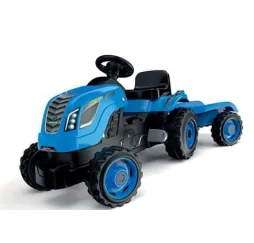 Smoby Traktor XL Niebieski – pojazd dla dzieci na zewnątrz