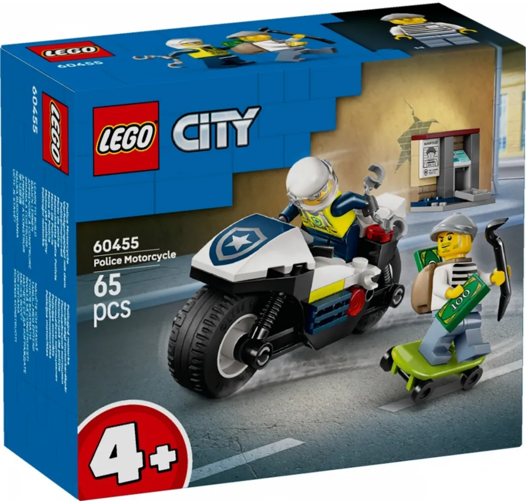 LEGO City Pościg na motocyklu – klocki konstrukcyjne dla dzieci
