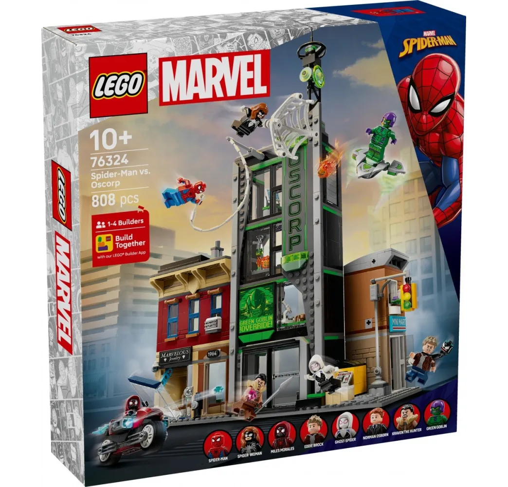 LEGO Spider-Man i Oscorp – klocki konstrukcyjne Marvel 10+