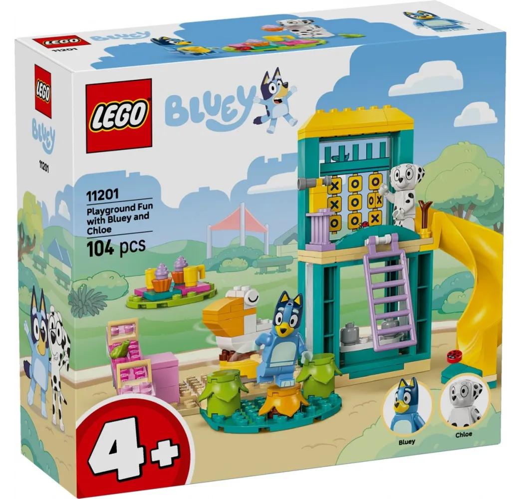 Bluey Blue i Łatka na placu zabaw – klocki konstrukcyjne LEGO