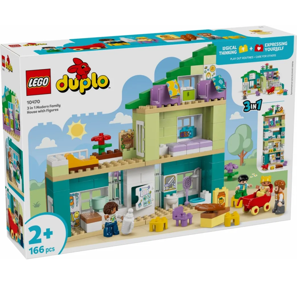 LEGO DUPLO Nowoczesny dom rodzinny 3w1 – klocki edukacyjne