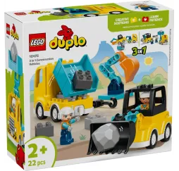 LEGO DUPLO Maszyny budowlane 3 w 1 – klocki konstrukcyjne