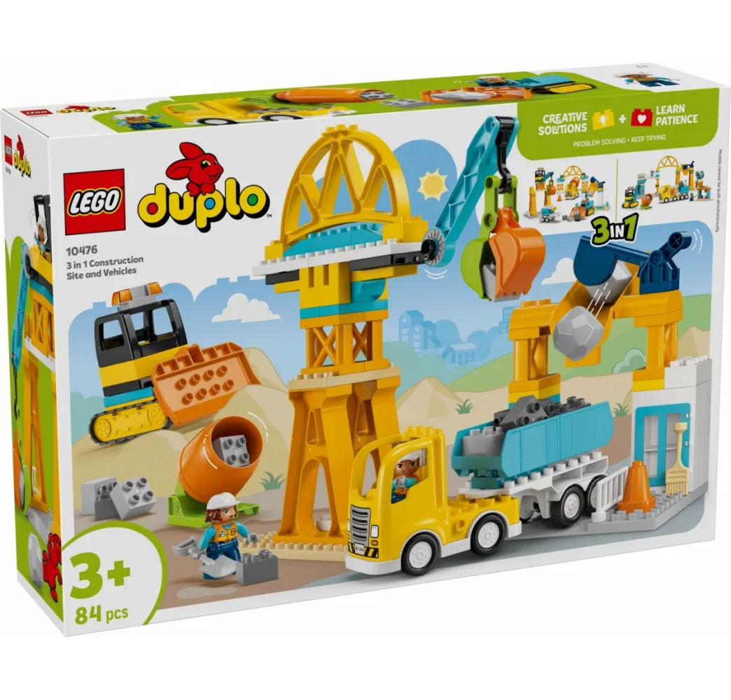LEGO DUPLO Plac budowy 3w1 – klocki konstrukcyjne dla dzieci