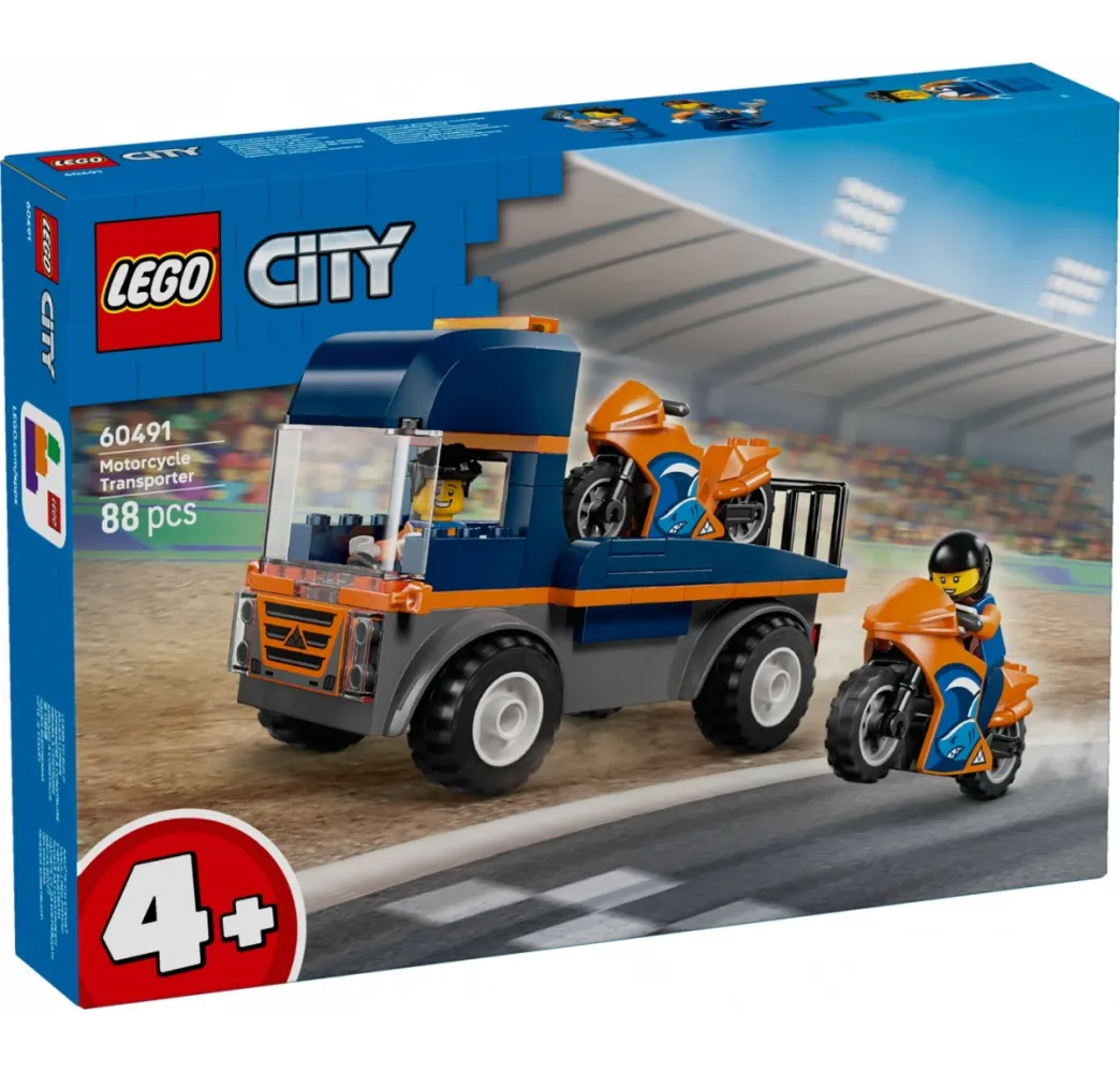 LEGO City Laweta dla motocykli – klocki konstrukcyjne dla dzieci