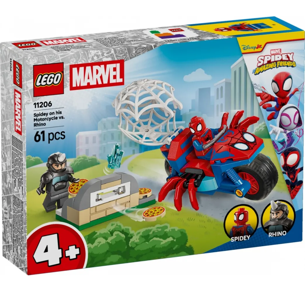 Spidey na motocyklu kontra Rhino – LEGO klocki konstrukcyjne