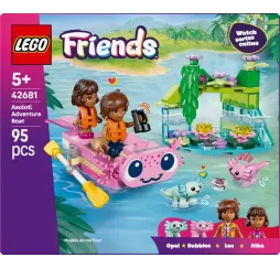 LEGO Friends Przygoda na aksolotlowej łodzi – klocki dla dzieci
