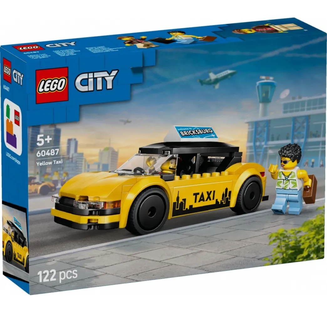 LEGO City Żółta taksówka – klocki konstrukcyjne dla dzieci 5+