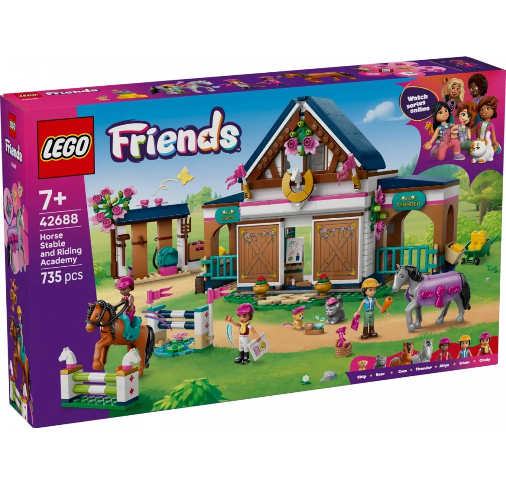 LEGO Friends Stadnina i szkółka jeździecka – klocki dla dzieci