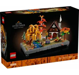 LEGO Icons Jesienny ogród z chatką – klocki konstrukcyjne dla dorosłych