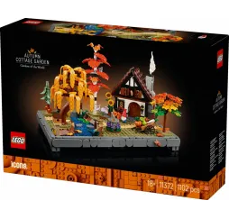 LEGO Icons Jesienny ogród z chatką – klocki konstrukcyjne dla dorosłych