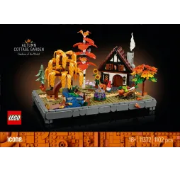 LEGO Icons Jesienny ogród z chatką – klocki konstrukcyjne dla dorosłych