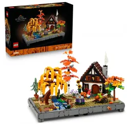 LEGO Icons Jesienny ogród z chatką – klocki konstrukcyjne dla dorosłych