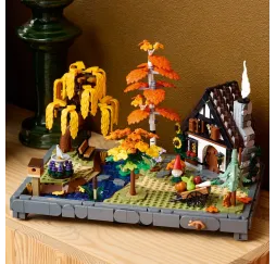 LEGO Icons Jesienny ogród z chatką – klocki konstrukcyjne dla dorosłych