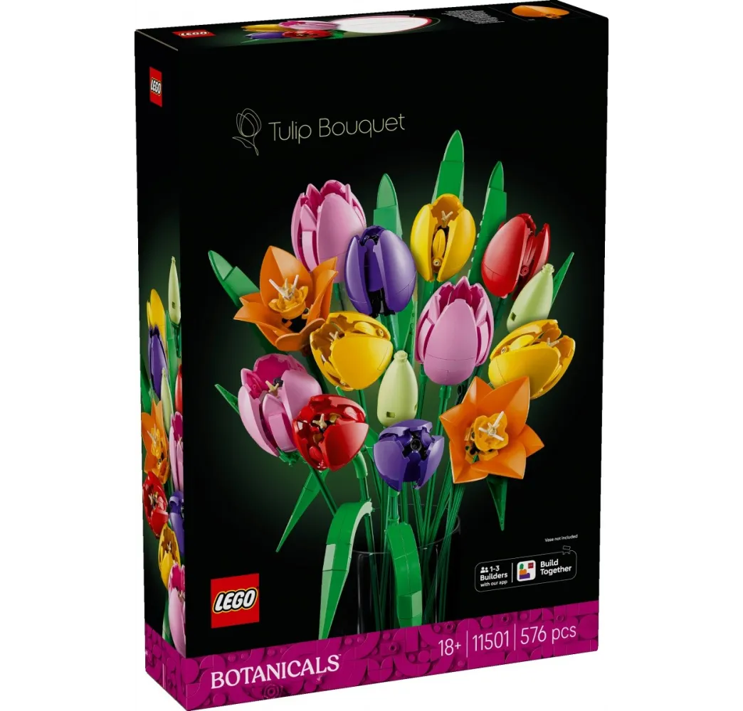 LEGO Botanicals Bukiet tulipanów – klocki konstrukcyjne dla dorosłych