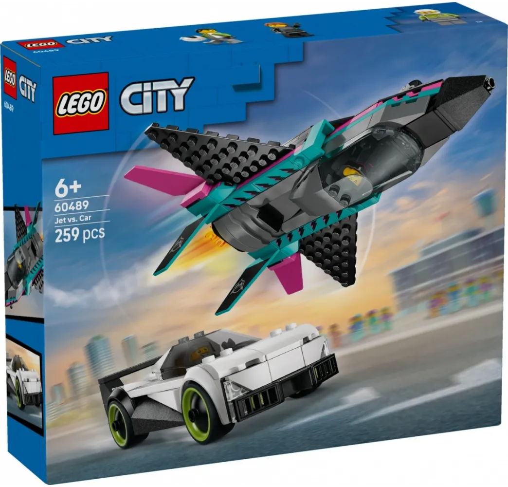 LEGO City Odrzutowiec kontra samochód – klocki konstrukcyjne