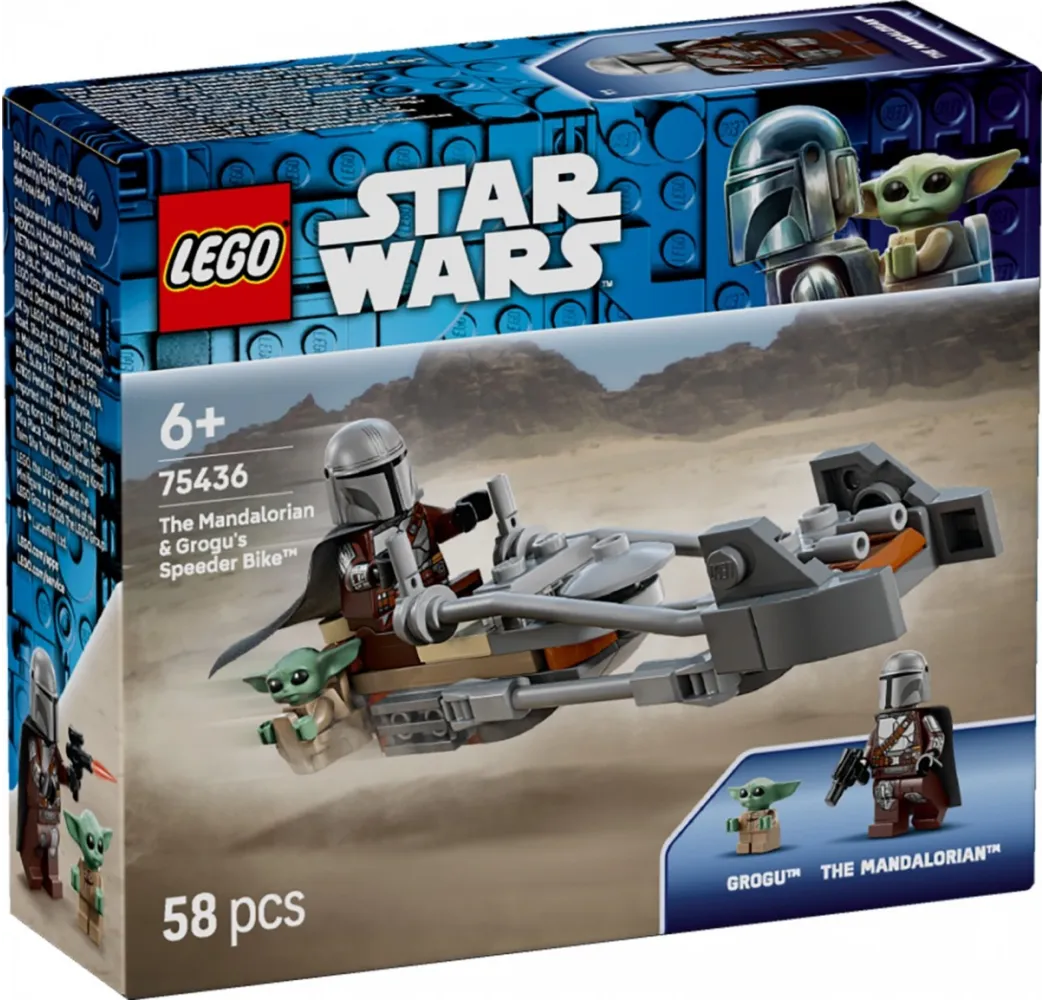 Star Wars Śmigacz Mandalorianina i Grogu – LEGO klocki konstrukcyjne