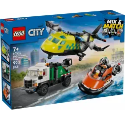 LEGO City zestaw z samolotem i pojazdami – klocki konstrukcyjne